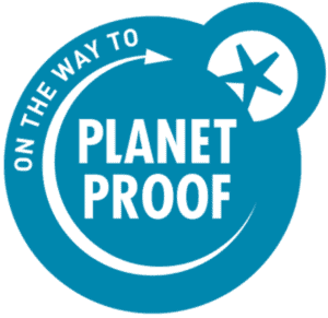 On the way to planet proof keurmerk, logo, etiketten en voedselverpakkingen lezen