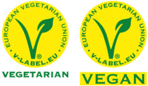 V-label, vegan, vegetarisch keurmerk, logo, etiketten en voedselverpakkingen lezen